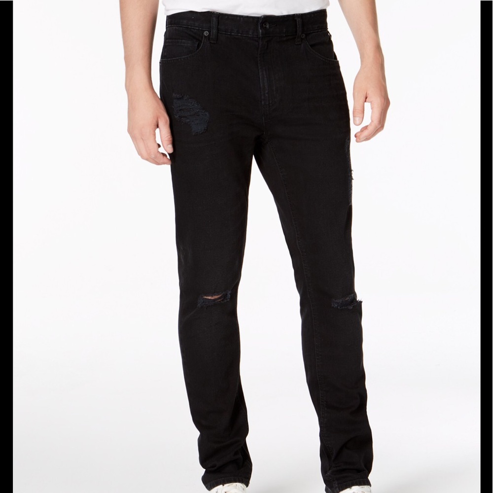 NWT Men’s American Rag Black Ripped Slim Jeans 30